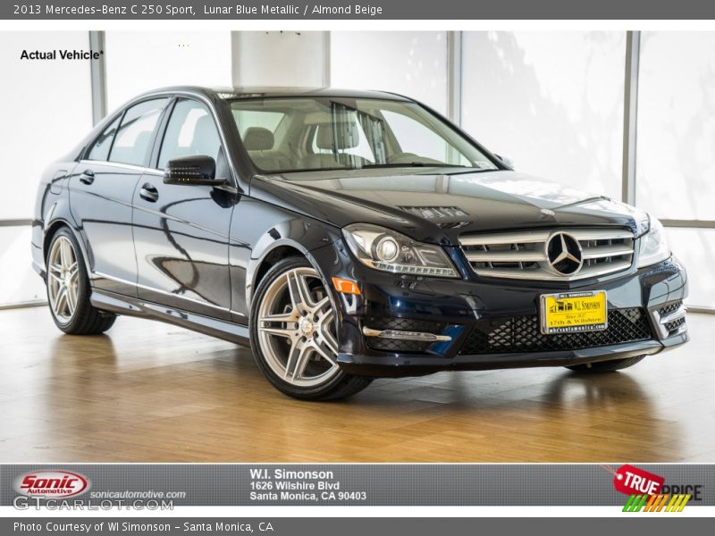 Lunar Blue Metallic / Almond Beige 2013 Mercedes-Benz C 250 Sport