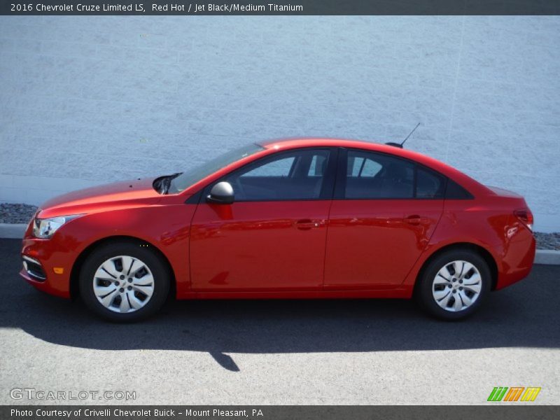 Red Hot / Jet Black/Medium Titanium 2016 Chevrolet Cruze Limited LS