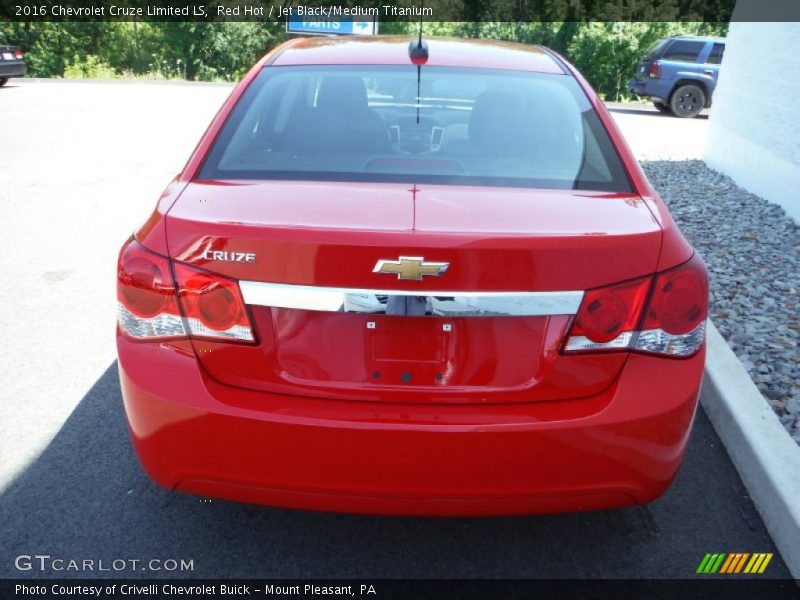 Red Hot / Jet Black/Medium Titanium 2016 Chevrolet Cruze Limited LS