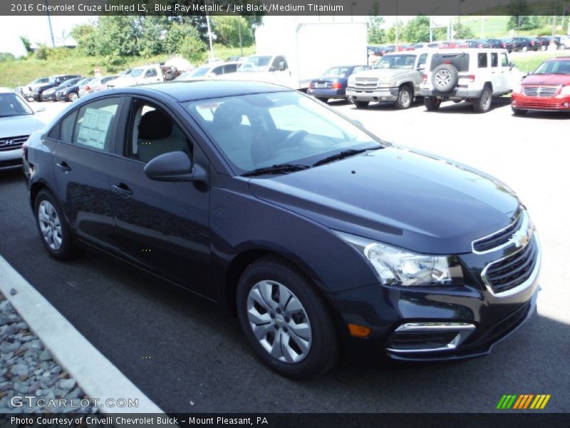 Blue Ray Metallic / Jet Black/Medium Titanium 2016 Chevrolet Cruze Limited LS