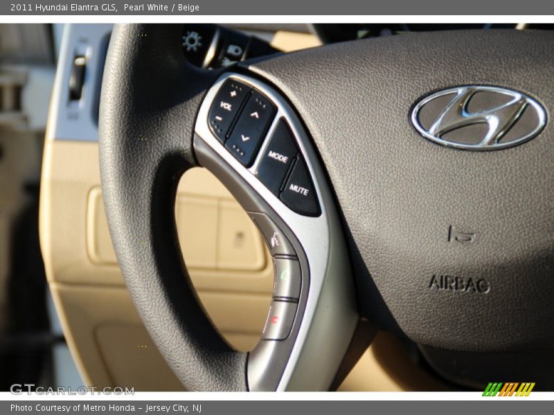 Pearl White / Beige 2011 Hyundai Elantra GLS