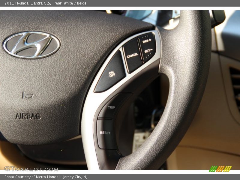 Pearl White / Beige 2011 Hyundai Elantra GLS