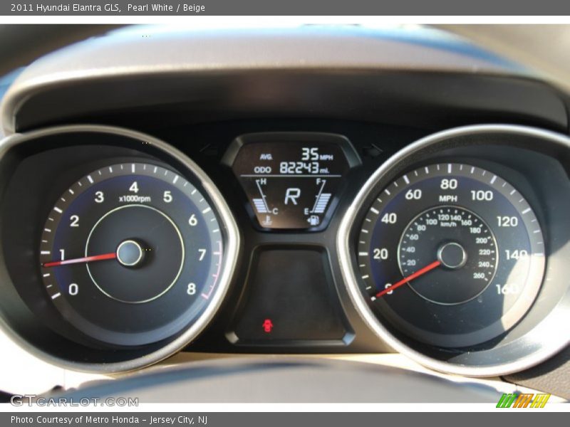 Pearl White / Beige 2011 Hyundai Elantra GLS
