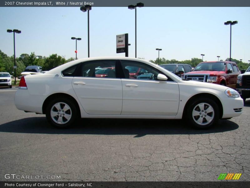 White / Neutral Beige 2007 Chevrolet Impala LT