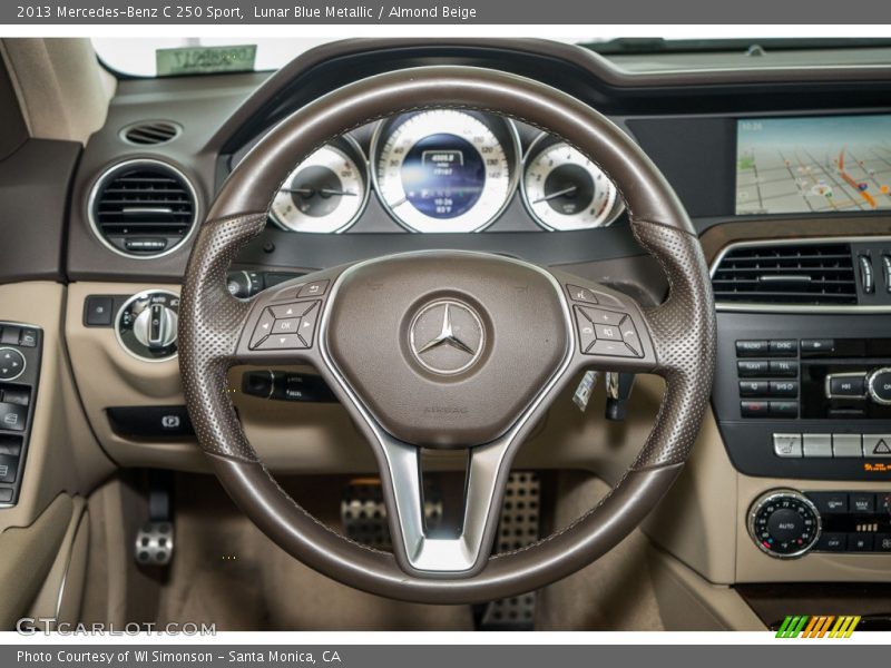 Lunar Blue Metallic / Almond Beige 2013 Mercedes-Benz C 250 Sport