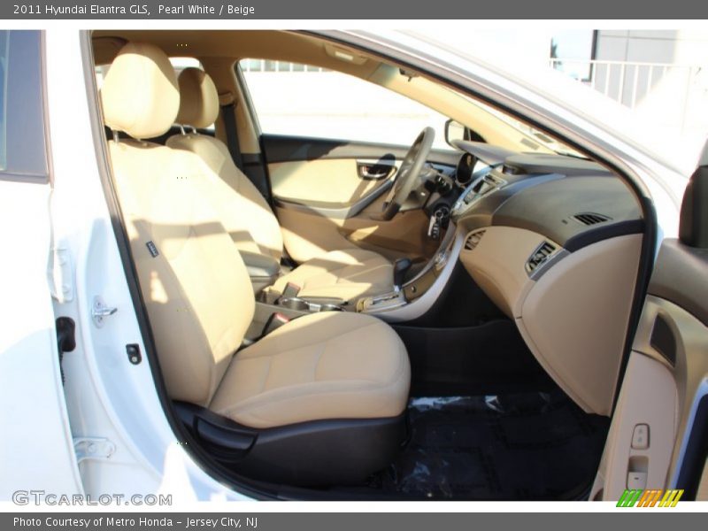 Pearl White / Beige 2011 Hyundai Elantra GLS