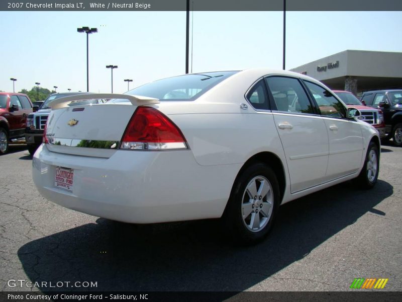 White / Neutral Beige 2007 Chevrolet Impala LT