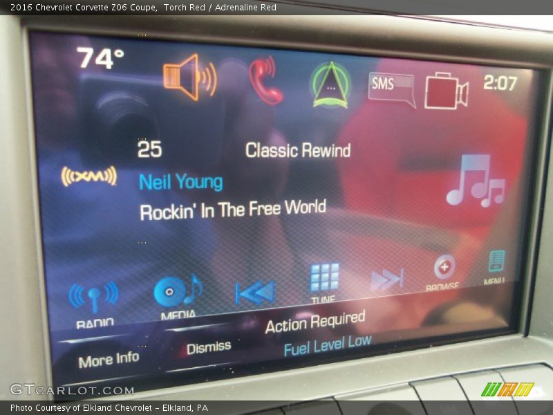 Controls of 2016 Corvette Z06 Coupe