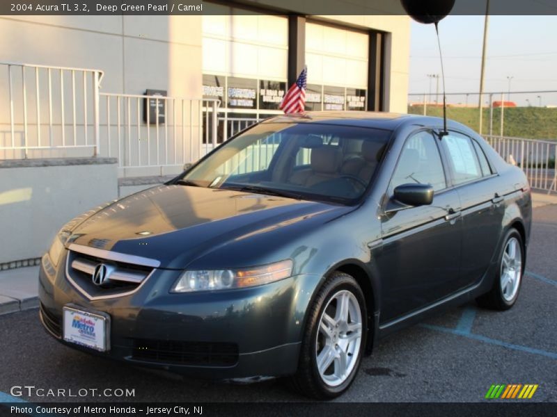 Deep Green Pearl / Camel 2004 Acura TL 3.2