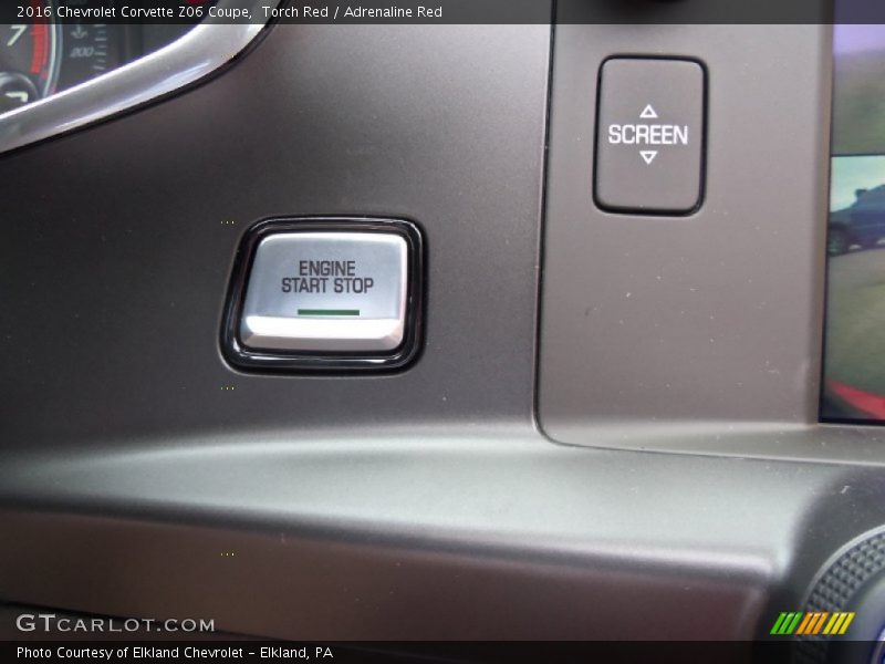 Controls of 2016 Corvette Z06 Coupe