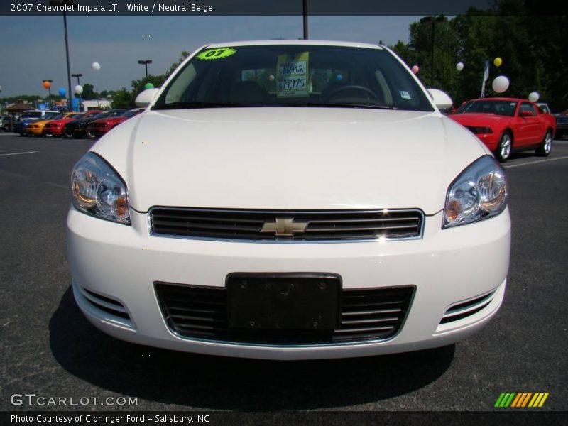 White / Neutral Beige 2007 Chevrolet Impala LT
