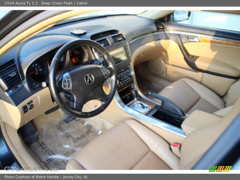 Deep Green Pearl / Camel 2004 Acura TL 3.2