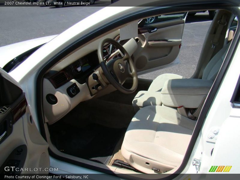 White / Neutral Beige 2007 Chevrolet Impala LT