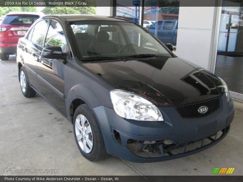 Midnight Black / Gray 2009 Kia Rio LX Sedan