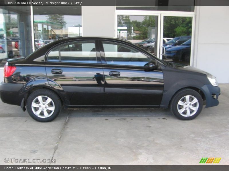 Midnight Black / Gray 2009 Kia Rio LX Sedan