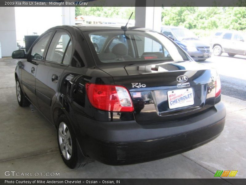 Midnight Black / Gray 2009 Kia Rio LX Sedan