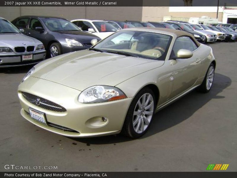 Winter Gold Metallic / Caramel 2007 Jaguar XK XK8 Convertible