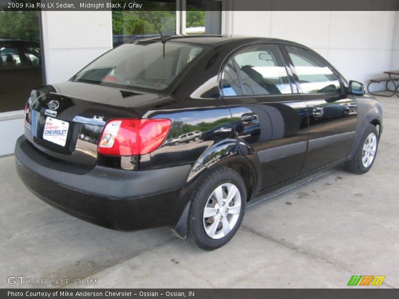 Midnight Black / Gray 2009 Kia Rio LX Sedan