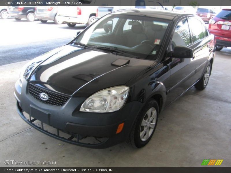 Midnight Black / Gray 2009 Kia Rio LX Sedan