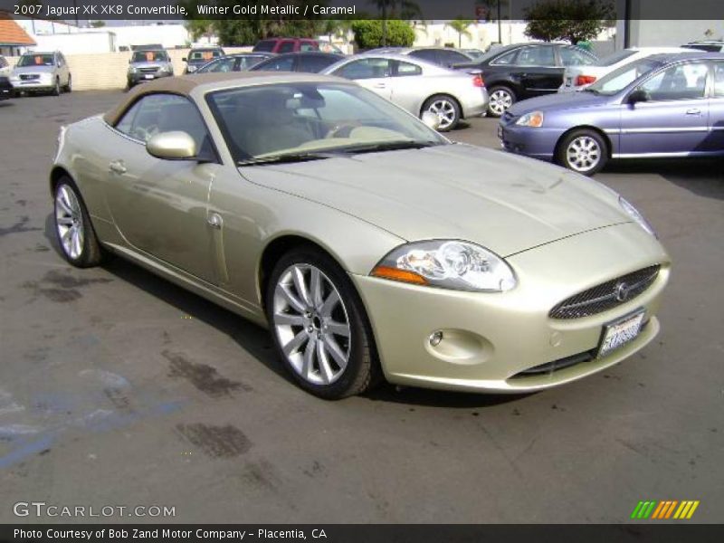 Winter Gold Metallic / Caramel 2007 Jaguar XK XK8 Convertible