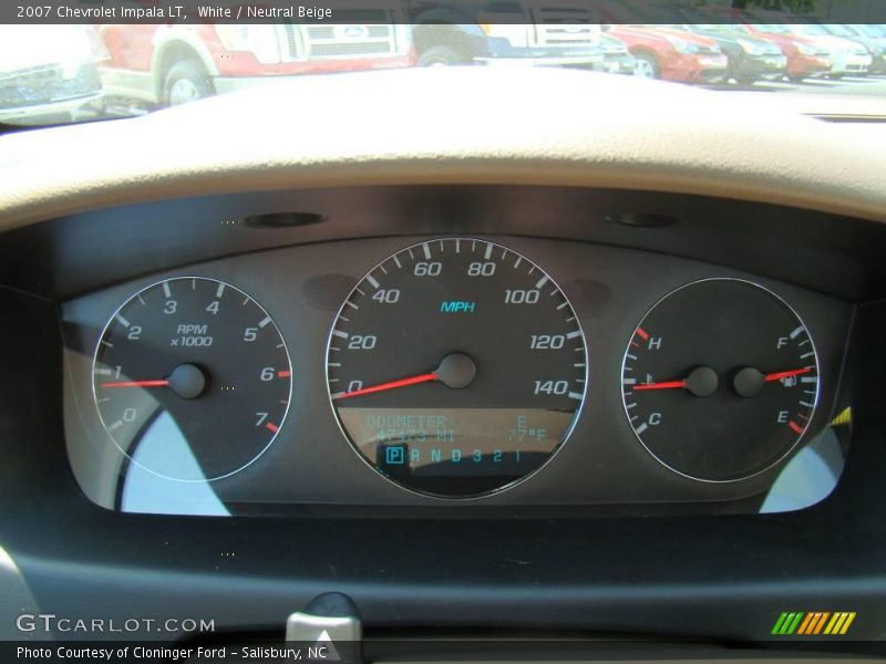 White / Neutral Beige 2007 Chevrolet Impala LT