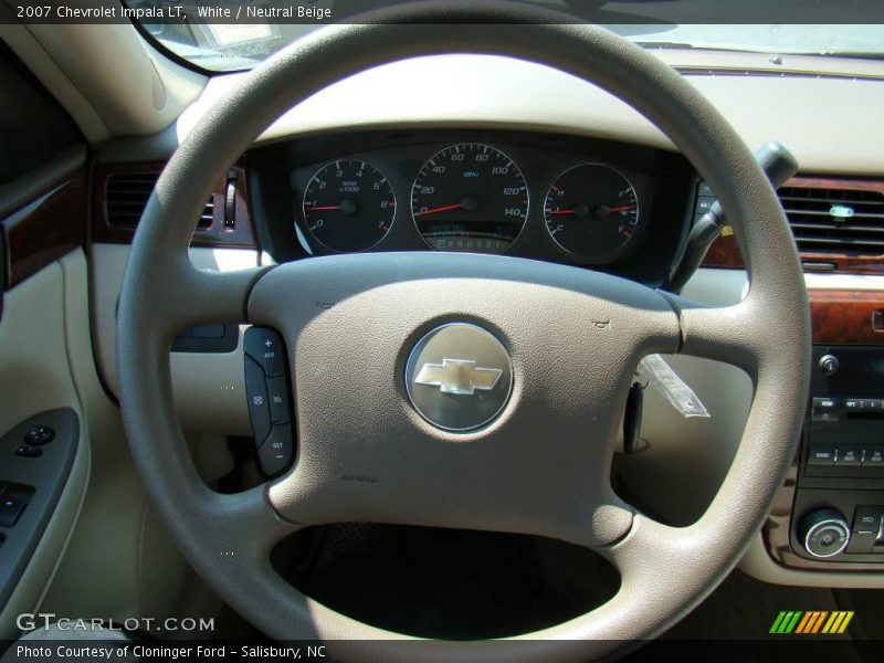 White / Neutral Beige 2007 Chevrolet Impala LT