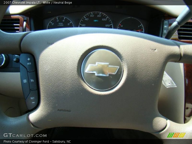 White / Neutral Beige 2007 Chevrolet Impala LT