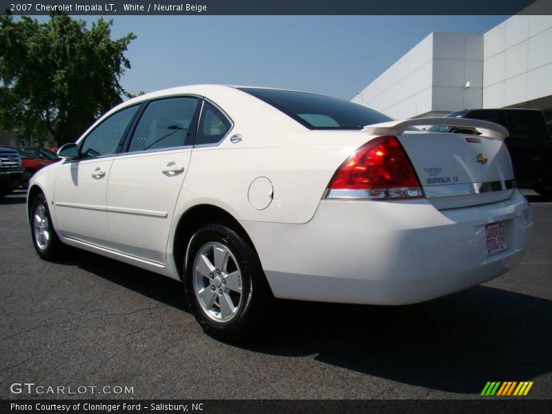 White / Neutral Beige 2007 Chevrolet Impala LT