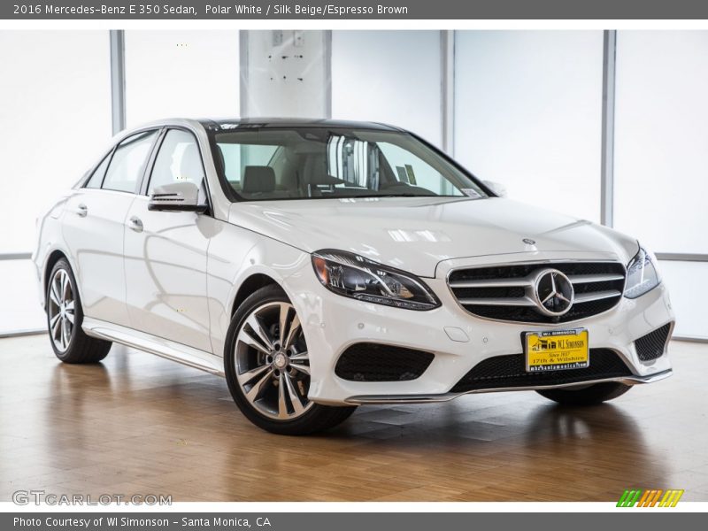 Polar White / Silk Beige/Espresso Brown 2016 Mercedes-Benz E 350 Sedan