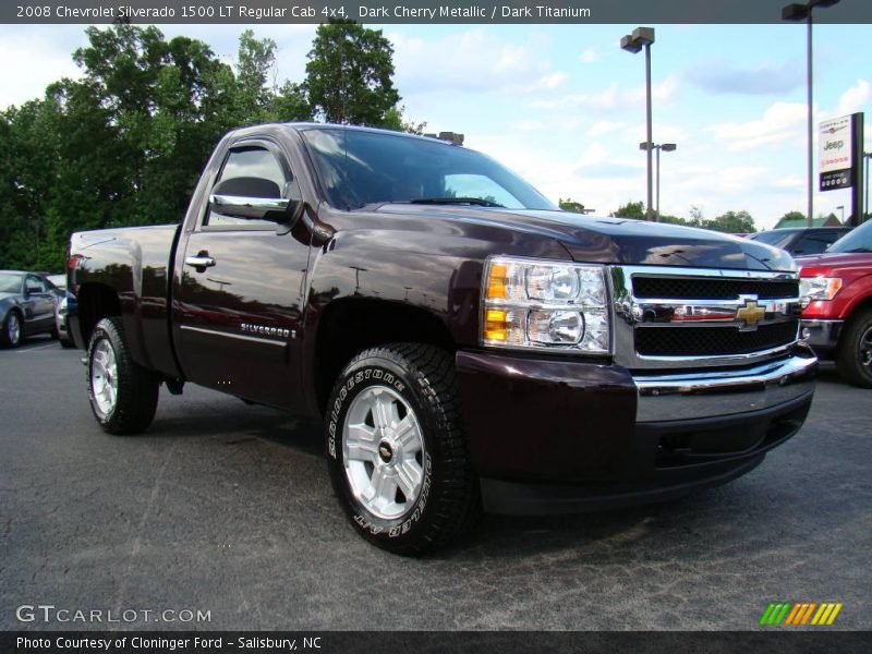 Dark Cherry Metallic / Dark Titanium 2008 Chevrolet Silverado 1500 LT Regular Cab 4x4