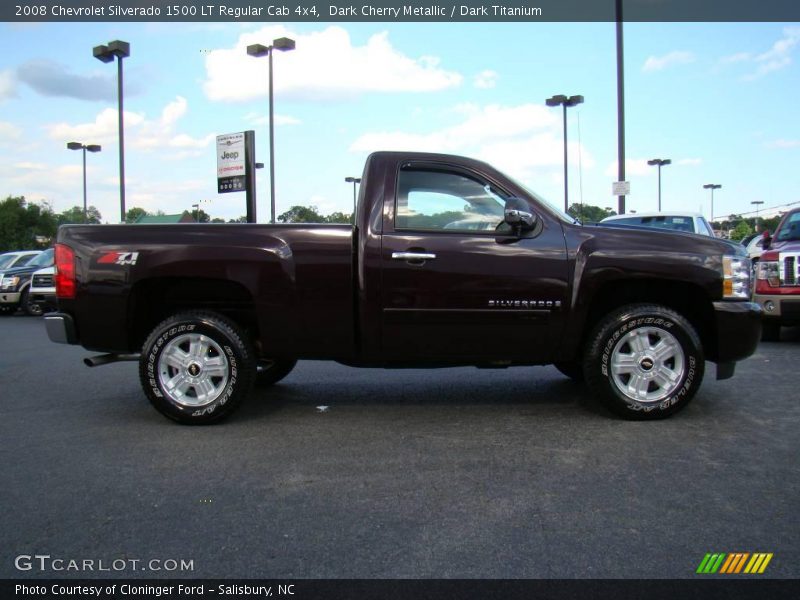 Dark Cherry Metallic / Dark Titanium 2008 Chevrolet Silverado 1500 LT Regular Cab 4x4