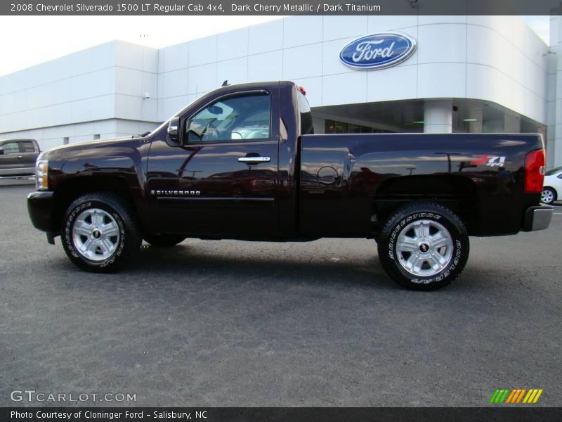 Dark Cherry Metallic / Dark Titanium 2008 Chevrolet Silverado 1500 LT Regular Cab 4x4