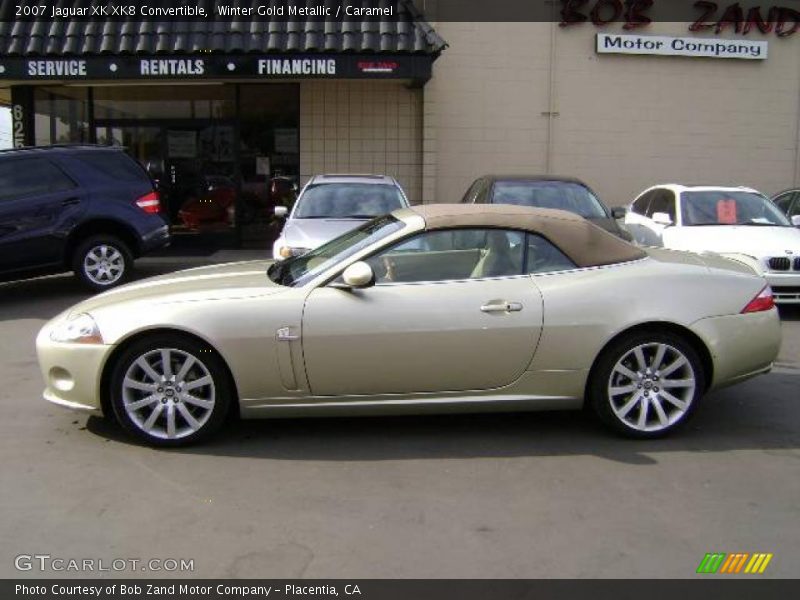 Winter Gold Metallic / Caramel 2007 Jaguar XK XK8 Convertible