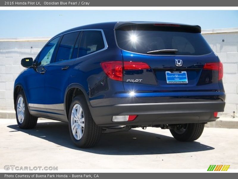 Obsidian Blue Pearl / Gray 2016 Honda Pilot LX