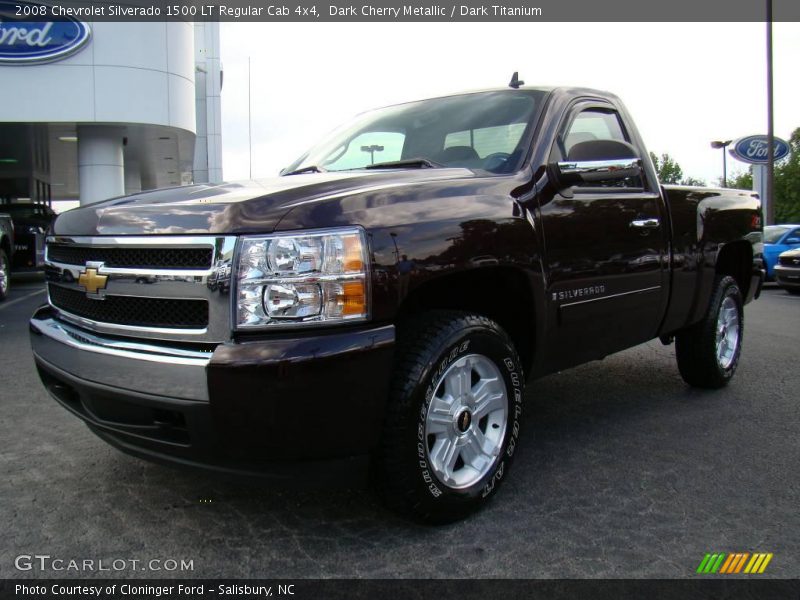 Dark Cherry Metallic / Dark Titanium 2008 Chevrolet Silverado 1500 LT Regular Cab 4x4
