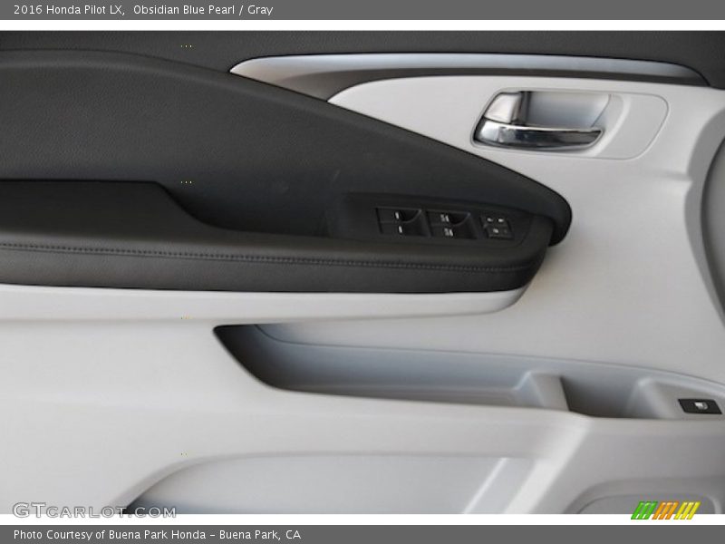 Obsidian Blue Pearl / Gray 2016 Honda Pilot LX