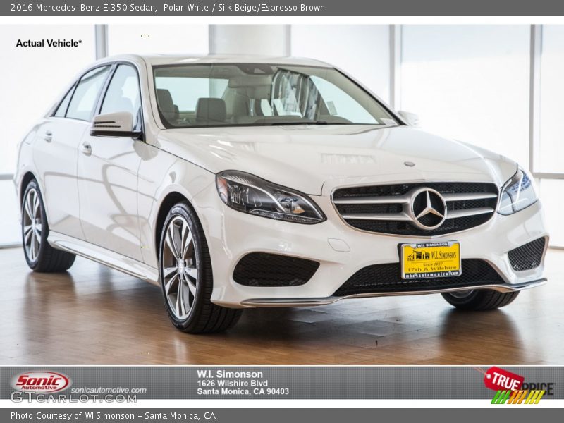 Polar White / Silk Beige/Espresso Brown 2016 Mercedes-Benz E 350 Sedan