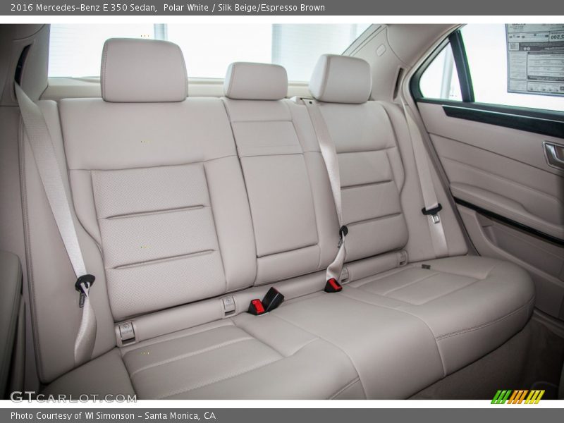 Polar White / Silk Beige/Espresso Brown 2016 Mercedes-Benz E 350 Sedan