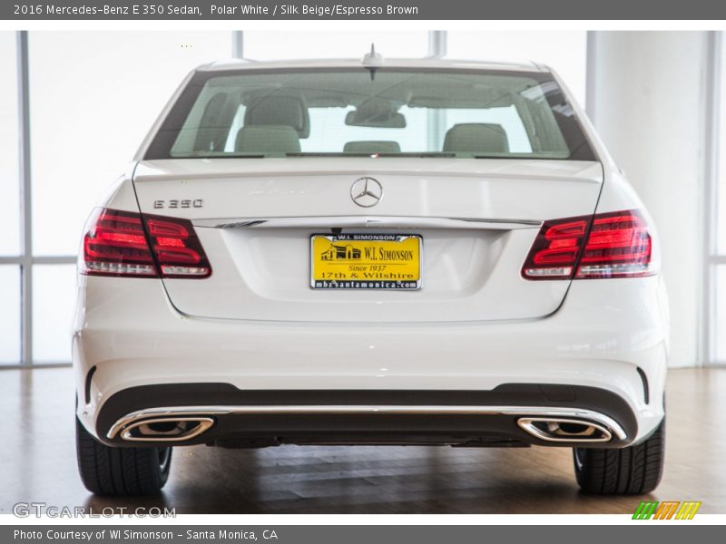 Polar White / Silk Beige/Espresso Brown 2016 Mercedes-Benz E 350 Sedan