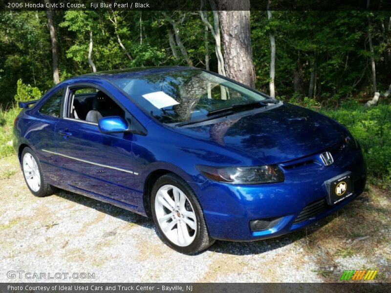 Fiji Blue Pearl / Black 2006 Honda Civic Si Coupe
