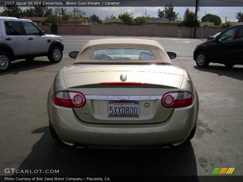 Winter Gold Metallic / Caramel 2007 Jaguar XK XK8 Convertible