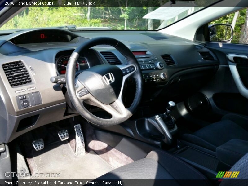 Fiji Blue Pearl / Black 2006 Honda Civic Si Coupe