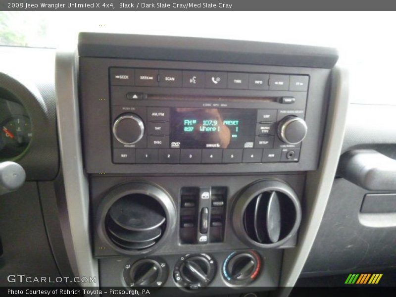 Black / Dark Slate Gray/Med Slate Gray 2008 Jeep Wrangler Unlimited X 4x4