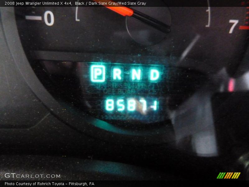 Black / Dark Slate Gray/Med Slate Gray 2008 Jeep Wrangler Unlimited X 4x4