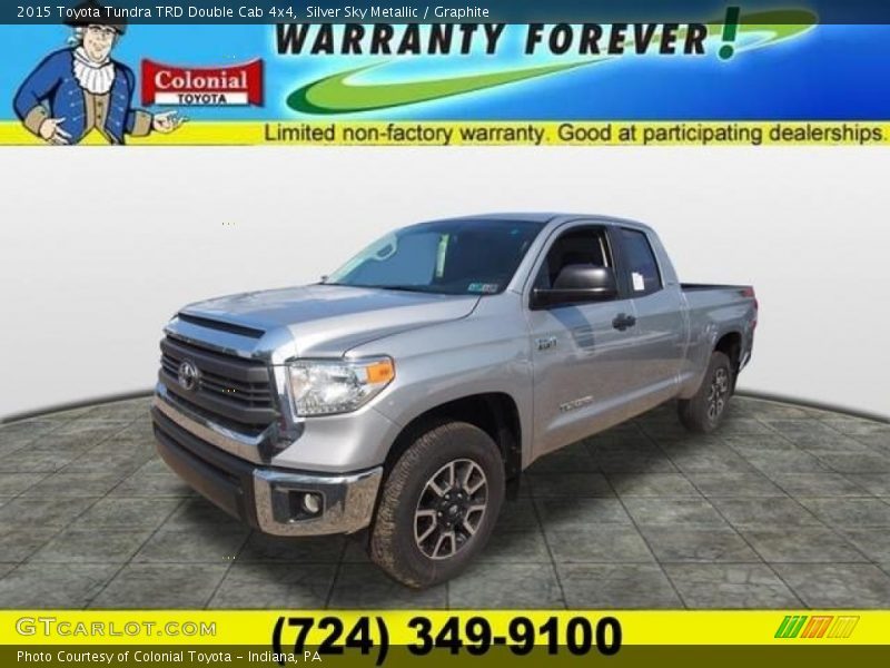 Silver Sky Metallic / Graphite 2015 Toyota Tundra TRD Double Cab 4x4