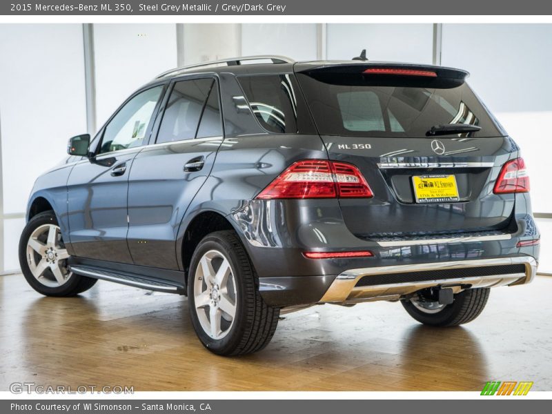 Steel Grey Metallic / Grey/Dark Grey 2015 Mercedes-Benz ML 350