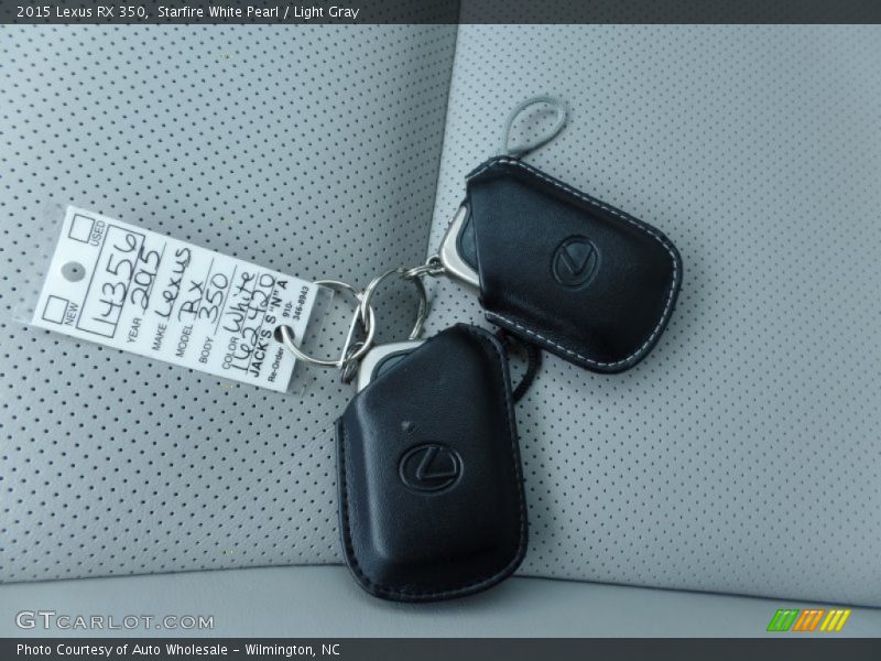 Starfire White Pearl / Light Gray 2015 Lexus RX 350