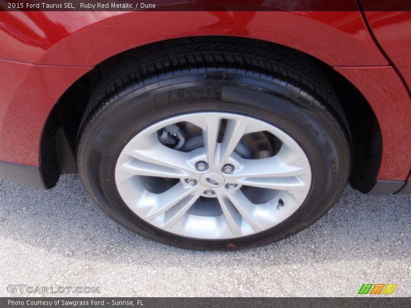 Ruby Red Metallic / Dune 2015 Ford Taurus SEL