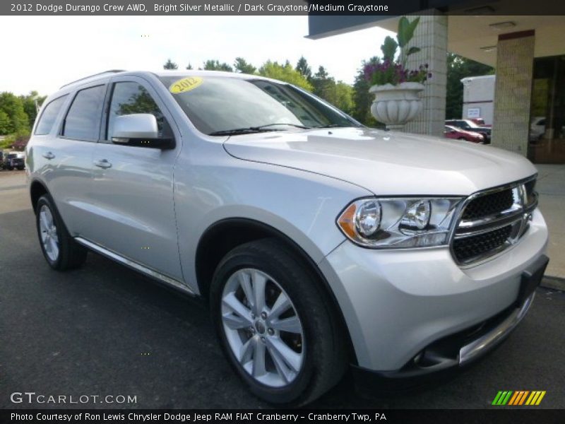 Bright Silver Metallic / Dark Graystone/Medium Graystone 2012 Dodge Durango Crew AWD
