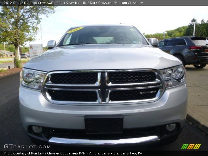 Bright Silver Metallic / Dark Graystone/Medium Graystone 2012 Dodge Durango Crew AWD